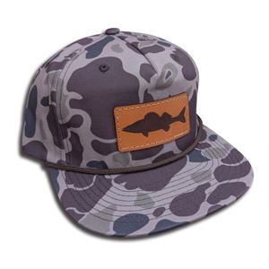 Sombreros Snapback de camuflaje de 5 paneles con cuerda de Color liso personalizado gorra de camionero de camuflaje de 5 paneles bordada gorra Snapback de malla trasera plana - Product Image 4