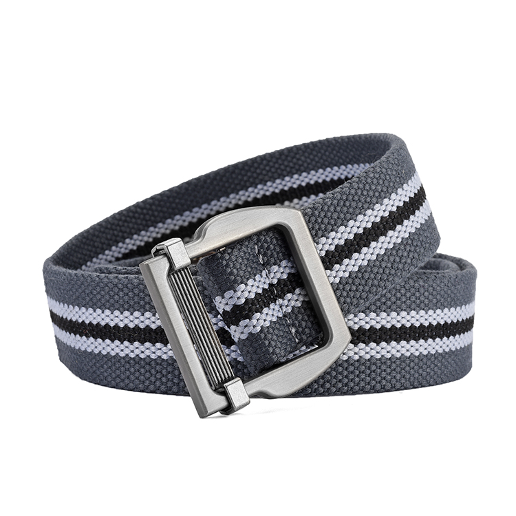 Оптовая продажа, мужские холщовые ремни с металлической пряжкой, эластичный ремень, высококачественный нейлоновый тканый ремень, фабричное производство