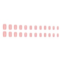 Lot de 24 faux ongles roses en forme d'étoile pour la Saint-Valentin - Matériau ABS, utilisation sur les doigts, design à couverture complète