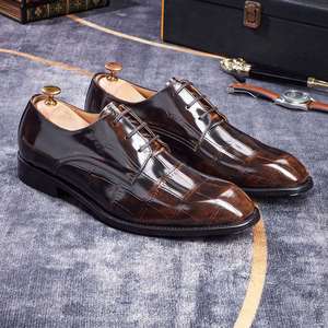 Zapatos Formales de Negocios de Cuero Repujado para Hombre de Alta Calidad, Talla Grande, con Cordones, Oxfords Elegantes, Zapatos de Cuero para Caballero - Product Image 6