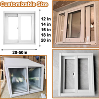 Ventana Corredera de PVC, Insonorizada, Resistente al Viento, con Vidrio de Impacto para Huracanes, Diseño Moderno, para Exteriores, Baños y Cocinas, Color Personalizable