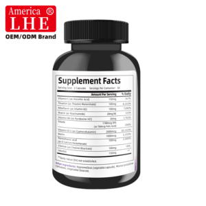 Suplemento de Complejo Vitamínico B de Fábrica GMP, Vitaminas B6 B12, Vitamina C, Energía y Apoyo Inmunológico, 60 Cápsulas de Complejo Vitamínico B - Product Image 5