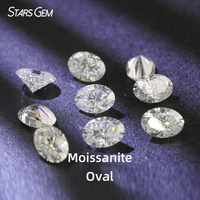Pierre de Moissanite en vrac Starsgem, taille ovale, couleur DEF, pureté VVS, excellente taille pour la fabrication de bagues de fiançailles