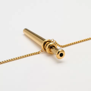 Collana Multifunzionale in Acciaio Inossidabile - Nuovo Trendy Estrattore di Profumo Telescopico con Cannuccia <span class=keywords><strong>per</strong></span> Alleviare l'Ansia e Favorire la Respirazione - Product Image 6