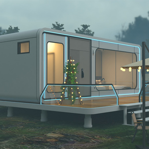 Maison de conteneur préfabriquée en acier de luxe de 20 pieds Cabane de pomme modulaire mobile/hôtel de <span class=keywords><strong>plage</strong></span>/chez l'habitant/centre de villégiature - Product Image 2
