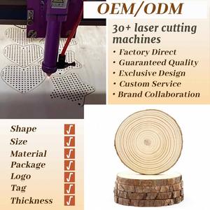 Custom 10pcs Natural Unfinished <b>Wood</b> Discs Rustic Wooden Slabs Rounds Smooth Cut Finish DIY Craft Wedding Party Decor - Product Image 2