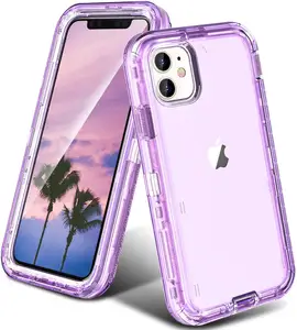 LeYi ağır darbeye dayanıklı 360 koruma anti-sonbahar durumda şeffaf şeffaf telefon kapak iphone 12 pro max 13 XR XS MAX MINI