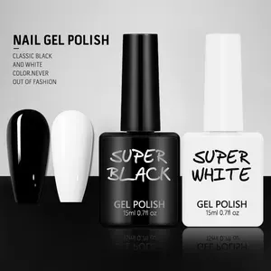 CHAORY Kutek Gel warna UV Super hitam putih rendam pabrik grosir Kutek kuku Gel 15ML 1KG jumlah besar