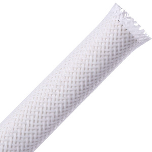Manchon en caoutchouc de silicone tressé extensible et coloré pour l'isolation électrique résistante à l'abrasion des câbles - Product Image 1
