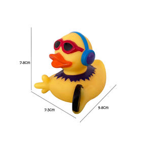 Logo Personnalisé Rock Duck Petit Canard Jaune Jouet de Bain Jouet de Jeu d'Eau avec Fonction de Couinement Vente en Gros Distributeur Automatique Cadeau de Noël - Product Image 1