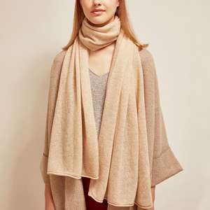 Fabricant Design personnalisé Hiver Uni Luxe Doux Chaud Femmes 100% Laine <span class=keywords><strong>Cachemire</strong></span> Pashmina Châle Couverture Écharpe pour Femmes - Product Image 3