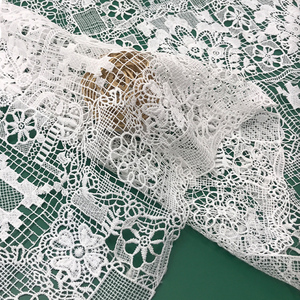 Nước Hòa Tan Rỗng Thêu Vải Đầy Đủ Chiều Rộng Của Phụ Nữ Quần Áo Thêu Guipure Phụ Kiện Ren Vải Lưới Pakistan - Product Image 3