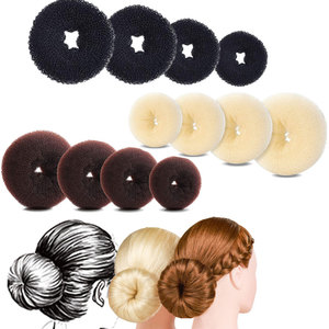 Nhà Máy bán hàng trực tiếp multisize Nylon tóc donut Bun tóc di động Donut Bun Maker cho phụ nữ - Product Image 1