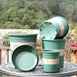 Factory 6 8 10 Gallon pot green plastic plant pots macetas Nursery seeding box outdoor