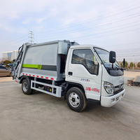 Camion compacteur de déchets FOTON 4x2 6,5 m³ à chargement arrière, camion compacteur de déchets compressés, véhicule de collecte des ordures sanitaires