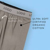 Boxers amples pour hommes grandes tailles en fibre de bambou, avec bande élastique jacquard, respirants, écologiques, antibactériens, à braguette boutonnée
