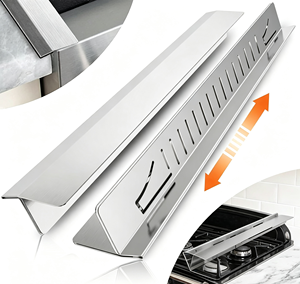 Stainless Steel Stove Counter <b>Gap</b> Cover Heat Resistant Kitchen Gas Stove Side <b>Gap</b> Filler Easy To Clean <b>Gap</b> Sealing Strip - Product Image 2