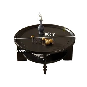 Tavolino da Caffè in Legno Massello Stile Francese e Cinese con <span class=keywords><strong>Rubino</strong></span> Antico e Spazio di Archiviazione per Soggiorno e Piccoli Appartamenti - Product Image 1