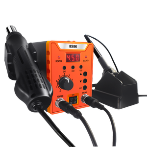 Паяльная станция для ремонта сварочной 8586, паяльная станция 2-в-1, паяльник с паяльником и пистолетом горячего воздуха - Product Image 1