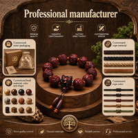 Bracelet en perles de bois d'aromathérapie de qualité supérieure à bas prix, peint à la main, unisexe, cadeau classique