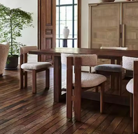 Chaises de salle à manger en bois massif Chaise de salle à manger en bois à cadre en bois massif pour café hôtel