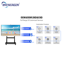 INGSCREEN OEM ODM 4K Android 12 14 ЖК-дисплей Панель 75 дюймов белая доска интерактивный Smart IFP