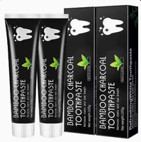 Dentifrice blanchissant au charbon de bambou noir, saveur menthe, naturel, biologique, sans peroxyde, marque privée, vente chaude