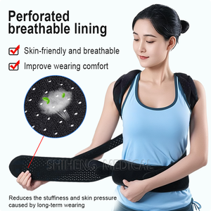 Orthèse d'immobilisation du corps rachidien en néoprène à compression réglable (protecteur de fracture) Ultra-mince respirant pour physique - Product Image 2