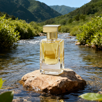 Flacons de parfum élégants en verre transparent de 50 ml avec pulvérisateur atomiseur, portables et rechargeables, compatibles avec les diffuseurs à bâtonnets d'aromathérapie