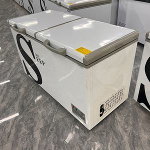 トップオープン商用インバーター2ドア110Vディープチェストフリーザー水平500L LEDデジタル制御ペインティングスチール-22C - Product Image 3