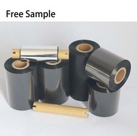 Ruban en résine 110MM*70M 90M Petit noyau Ruban de transfert thermique pour imprimante d'étiquettes à code-barres biaxial Compatible avec Zebra Typewriter