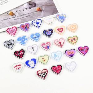 Llavero Personalizado en Forma de Corazón, de Plástico Acrílico Rosa con Brillantina, Regalos para el Día de San Valentín, Anillo para Llaves con Corazón Rojo - Product Image 4