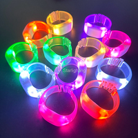 Bracelet LED RVB personnalisé avec logo OEM, contrôlé par télécommande DMX, bracelet LED changeant de couleur pour les fêtes, les concerts et les événements