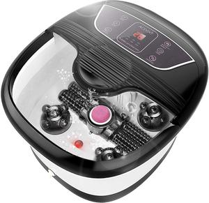Pied électrique chauffant à infrarouge Bain de pieds Bain Bassin de trempage Rouleau de massage automatique Shiatsu Pied à bulles d'air Pierre apaisante Spa à domicile - Product Image 1