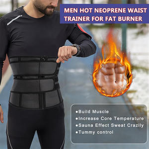 Venta al por mayor s Para Hombre Cremallera Doble Cinturón Neopreno Cintura Entrenador Sauna Cintura Trimmers <span class=keywords><strong>Faja</strong></span> para Hombres - Product Image 4