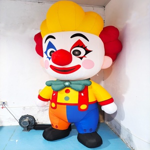 Mascotte <span class=keywords><strong>gonflable</strong></span> de clown de dessin animé, modèle marchant, <span class=keywords><strong>personnalisable</strong></span>, conception gratuite, publicitaire, jaune/rouge/bleu, pour centre commercial et exposition - Product Image 1