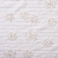 Meilleure vente Tissu en mélange de rayonne/viscose et lin, brodé, teint en fil, rayé, léger, respirant, 160 GSM, poids moyen