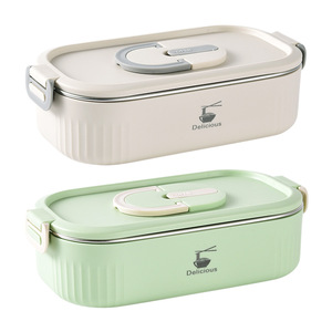 Stainless Steel <b>Lunch</b> <b>Box</b> Rectangle Seal Lid Microwave Safe Food Grade Preservation Portable <b>Insulated</b> - Product Image 2