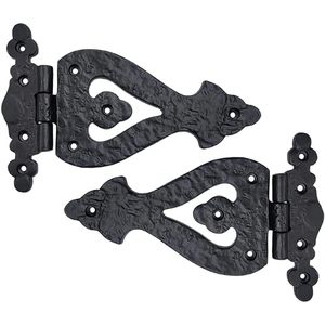 Coshik Exports Antique Cast <b>Iron</b> T Hinge <b>7</b> Inch Matte Black Rustic Design For Barn Doors Gates Kitchen Cabinet Door Mount - Product Image 2