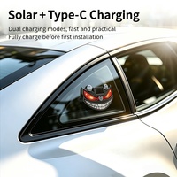 En stock : Feu de freinage automatique LED Solar Demon Eye pour voiture, avec capteur de lumière et de vibration, fixation par ventouse, pour rétrofit et comme feu d'avertissement, vente en gros