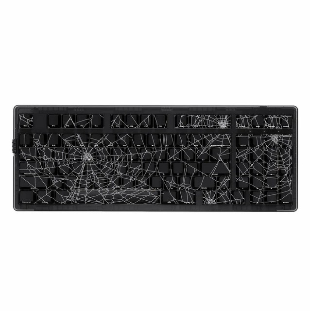 ZORNHER ZH980 Spider Web Keycaps Transparent Mechanical Keyboard Tri Mode Wireless Gaming Keyboard