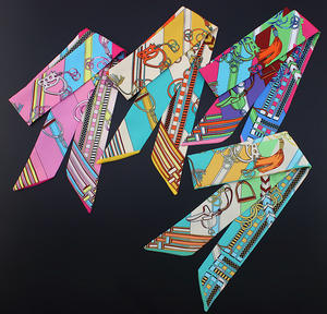 Maitong-Foulard Vintage en Soie pour Femmes, Châle en Chaîne Française, Design Long, pour le Printemps, Vente en Gros - Product Image 4