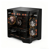 Boîtier PC Gaming MicroATX Mid-Tower avec panneau latéral en verre trempé pour carte graphique de carte mère de bureau en stock