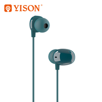 Yison Plastik Headphone Nyaman Earphone 3.5mm Berkabel Kabel TPE 1.2m Bass Stereo Kuat Warna Putih