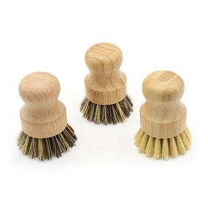 Kitchen Bamboo Dish <b>Scrub</b> <b>Brushes</b> Wooden Cleaning Scrubber with Natural Bristles - Product Image 1