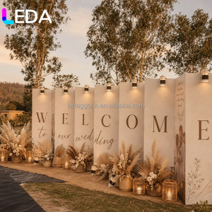 LEDA Custom Welcome Letter Divider <b>Backdrop</b> Wedding Welcome Sign Partition Screen With <b>Stand</b> for Wedding Entrance Decoration - Product Image 1