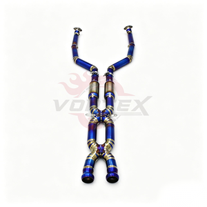 ท่อไอเสีย Vortex Burnt Blue Titanium สำหรับ BMW M3 E90 E92 E93 S65 4.0L V8 ปี 2007-2013 แบบ Pie-cut Racing X-Pipe Muffler Catback Kit - Product Image 1
