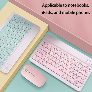 Không dây cho bluetooth mini sạc di động chuột và LED Backlit Bàn phím áp dụng cho điện thoại di động máy tính bảng Máy tính xách tay - Product Image 3