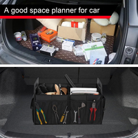 BEELAND noir 72L organisateur de coffre de rangement pliable étanche de grande capacité pour voiture Suv/Jeep/berline