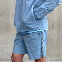 Huili-Ensemble short coupe-vent de sport pour hommes, veste coupe-vent avec logo personnalisé, ensembles de shorts, ensemble deux pièces, survêtements coupe-vent pour hommes